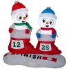 Gemmy 4 Ft. H Airblown Snowman In Stocking Races-SM