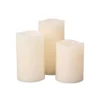 Gerson Bisque, Vanilla Scent Wax Black Wick LED Candle Set (3-Piece)