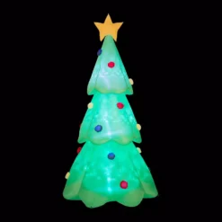 Glitzhome 9 Ft. Lighted Inflatable Christmas Tree Decor