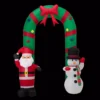 Glitzhome 8 Ft. Inflatable Santa Snowman Gate Arch