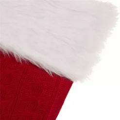 Glitzhome 20 In. L Knitted Stocking With Faux Fur Cuff 10 Glitzhome 20 In. L Knitted Stocking With Faux Fur Cuff -Christmas decorations shop glitzhome christmas stockings 1113004075 4f 1000