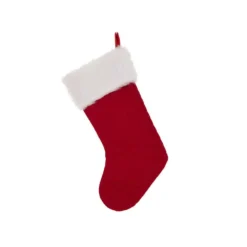 Glitzhome 20 In. L Knitted Stocking With Faux Fur Cuff 13 Glitzhome 20 In. L Knitted Stocking With Faux Fur Cuff -Christmas decorations shop glitzhome christmas stockings 1113004075 fa 1000