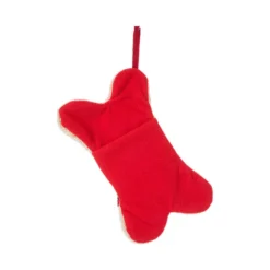 Glitzhome 12.5 In. Hooked Christmas Decor Stocking With Bone Shape 10 Glitzhome 12.5 In. Hooked Christmas Decor Stocking With Bone Shape -Christmas decorations shop glitzhome christmas stockings 1113004457 44 1000