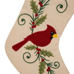 Glitzhome 21 In. H Fabric Cardinal Stocking 11 Glitzhome 21 In. H Fabric Cardinal Stocking -Christmas decorations shop glitzhome christmas stockings 1113202452 1f 1000