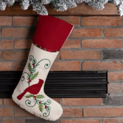 Glitzhome 21 In. H Fabric Cardinal Stocking 14 Glitzhome 21 In. H Fabric Cardinal Stocking -Christmas decorations shop glitzhome christmas stockings 1113202452 d4 1000