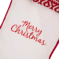 Glitzhome 21 In. L White Fleece Christmas Stocking – Merry Christmas 10 Glitzhome 21 In. L White Fleece Christmas Stocking – Merry Christmas -Christmas decorations shop glitzhome christmas stockings 1113203048 1f 1000