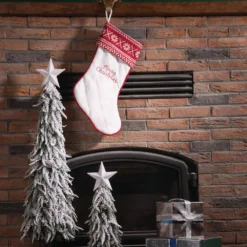 Glitzhome 21 In. L White Fleece Christmas Stocking – Merry Christmas 13 Glitzhome 21 In. L White Fleece Christmas Stocking – Merry Christmas -Christmas decorations shop glitzhome christmas stockings 1113203048 31 1000