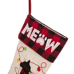 Glitzhome 21 In. L LED Embroidered Linen Christmas Stocking – Cat 13 Glitzhome 21 In. L LED Embroidered Linen Christmas Stocking – Cat -Christmas decorations shop glitzhome christmas stockings 1113203058 fa 1000