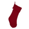 Glitzhome 22 In. L Knitted Polyester Red Christmas Stocking