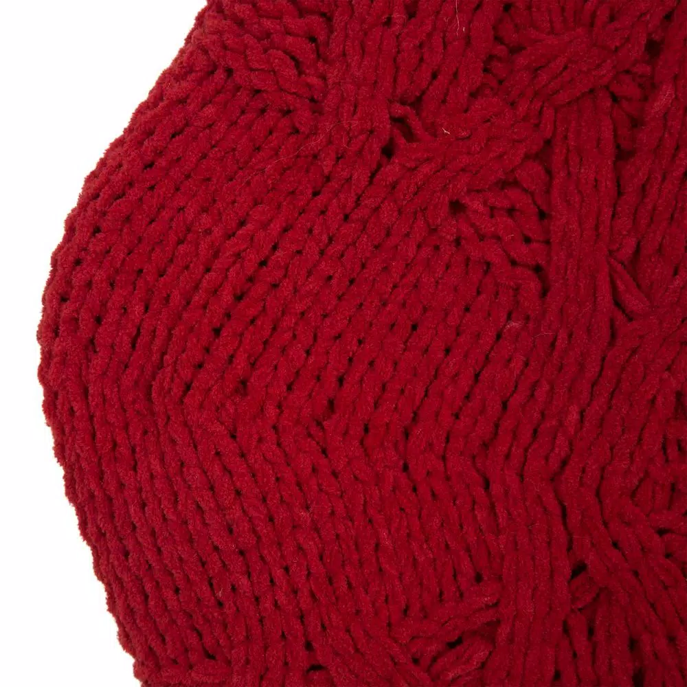Glitzhome 22 In. L Knitted Polyester Red Christmas Stocking 2 Glitzhome 22 In. L Knitted Polyester Red Christmas Stocking - Image 2
