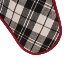 Glitzhome 20 In. L Black And White Plaid Fabric Christmas Stocking 9 Glitzhome 20 In. L Black And White Plaid Fabric Christmas Stocking -Christmas decorations shop glitzhome christmas stockings 1113203329 1f 1000