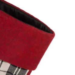 Glitzhome 20 In. L Black And White Plaid Fabric Christmas Stocking 7 Glitzhome 20 In. L Black And White Plaid Fabric Christmas Stocking -Christmas decorations shop glitzhome christmas stockings 1113203329 c3 1000