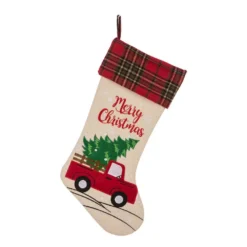 Glitzhome 21 In. Polyester Embroidered Linen Christmas Decoration Stocking (2-Pack) 9 Glitzhome 21 In. Polyester Embroidered Linen Christmas Decoration Stocking (2-Pack) -Christmas decorations shop glitzhome christmas stockings 2004700041 c3 1000