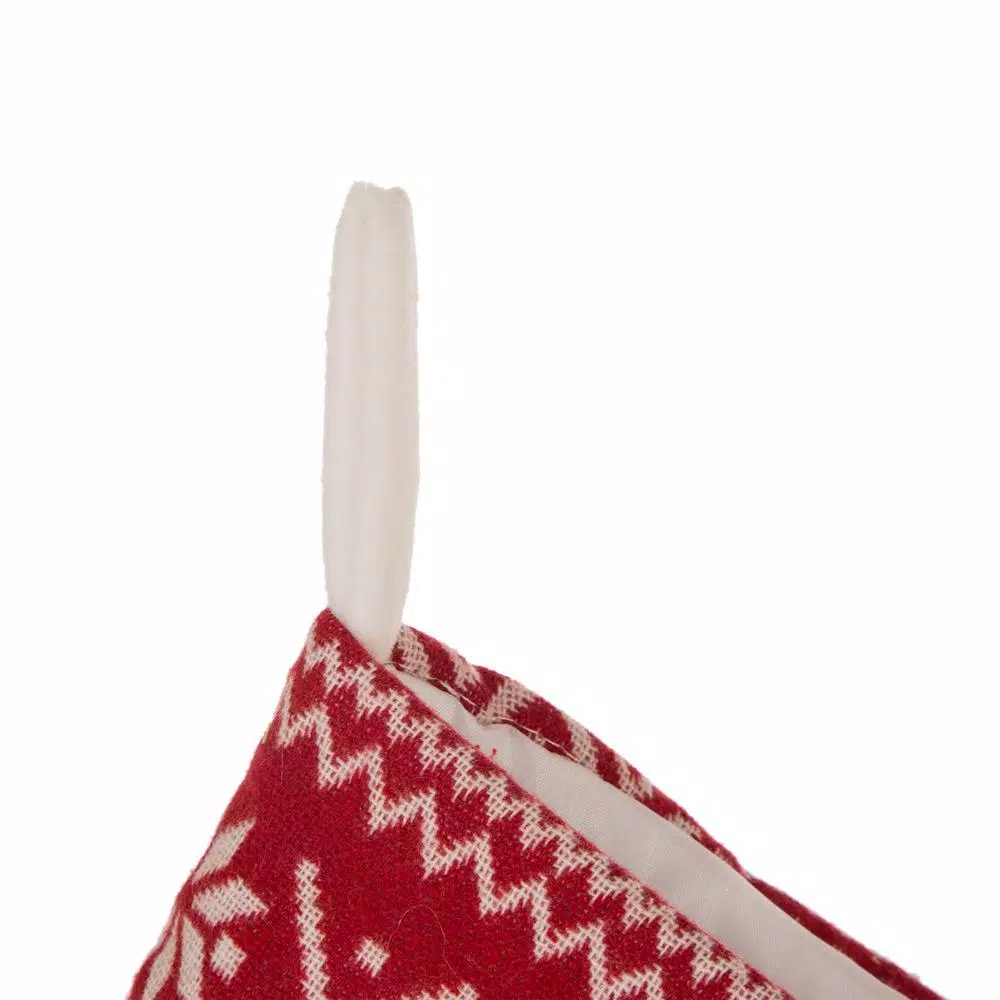 Glitzhome 21 In. White Fleece Polyester Christmas Decoration Stocking (2-Pack) 3 Glitzhome 21 In. White Fleece Polyester Christmas Decoration Stocking (2-Pack) - Image 3