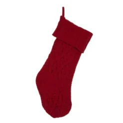 Glitzhome 22 In. Knitted Polyester Red Christmas Decoration Stocking (2-Pack) 8 Glitzhome 22 In. Knitted Polyester Red Christmas Decoration Stocking (2-Pack) -Christmas decorations shop glitzhome christmas stockings 2004700045 c3 1000