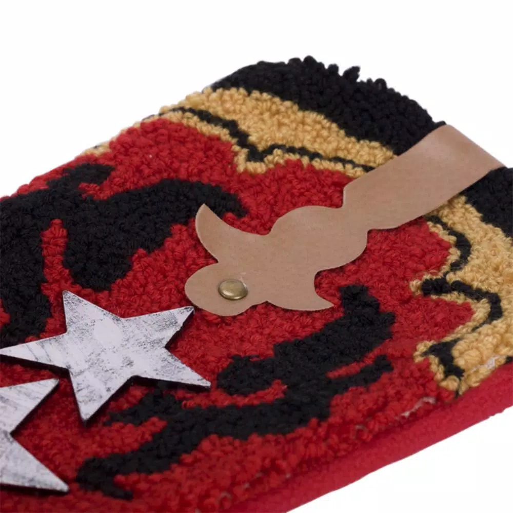 Glitzhome 19.69 In. Polyester Hooked Red Boot Stocking (2-Pack) 3 Glitzhome 19.69 In. Polyester Hooked Red Boot Stocking (2-Pack) - Image 3