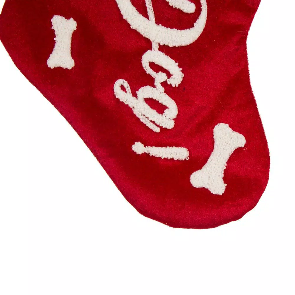 Glitzhome 21 In. H Polyester Velvet Christmas Stocking With Plush Cuff- Good Dog (2-Pack) 5 Glitzhome 21 In. H Polyester Velvet Christmas Stocking With Plush Cuff- Good Dog (2-Pack) - Image 5