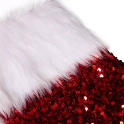Glitzhome 21 In. H Red Sequin Christmas Stocking 6 Glitzhome 21 In. H Red Sequin Christmas Stocking -Christmas decorations shop glitzhome christmas stockings 2004700077 c3 1000