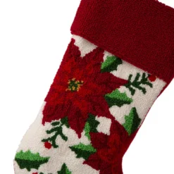 Glitzhome 21.00 In. H Acrylic/PolyesterPoinsettia Hooked Stocking 6 Glitzhome 21.00 In. H Acrylic/PolyesterPoinsettia Hooked Stocking -Christmas decorations shop glitzhome christmas stockings 2004700081 c3 1000