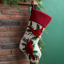 Glitzhome 21.00 In. H Polyester Cardinal Hooked Stocking 10 Glitzhome 21.00 In. H Polyester Cardinal Hooked Stocking -Christmas decorations shop glitzhome christmas stockings 2004700082 d4 1000