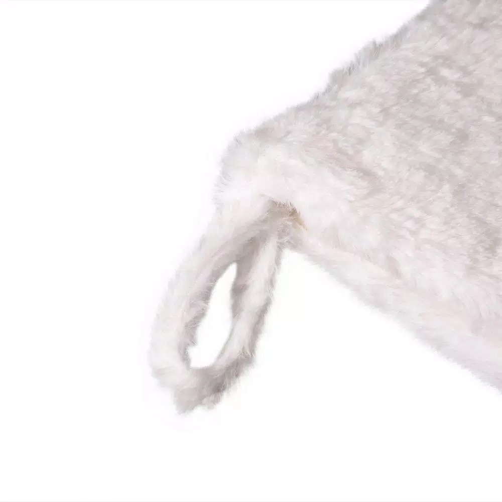 Glitzhome 21 In. H Polyester White Plush Stocking With Snowflake Christmas (2-Pack) 2 Glitzhome 21 In. H Polyester White Plush Stocking With Snowflake Christmas (2-Pack) - Image 2