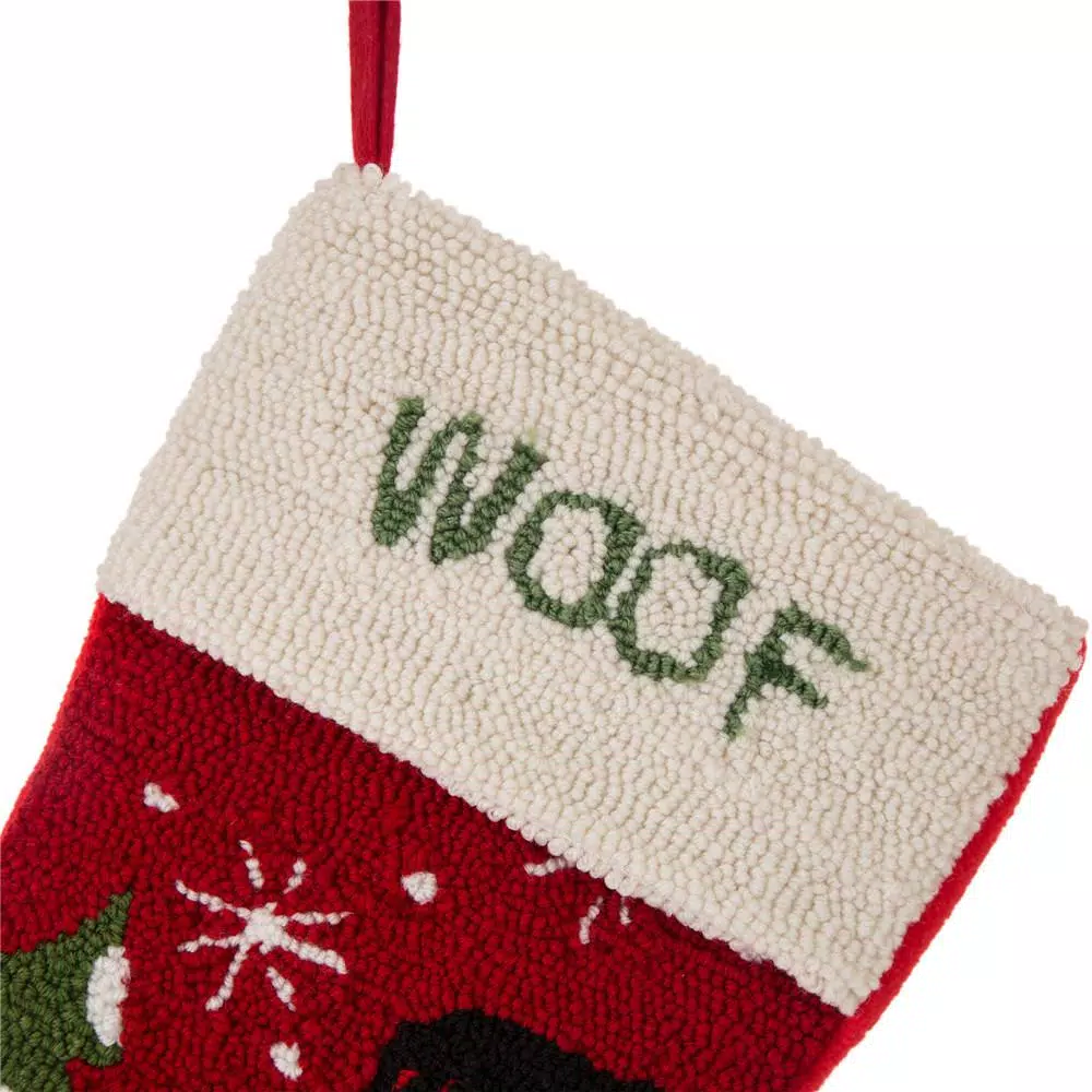 Glitzhome 20 In. Acrylic/Polyester Hooked Dog Stocking (2-Pack) 4 Glitzhome 20 In. Acrylic/Polyester Hooked Dog Stocking (2-Pack) - Image 4