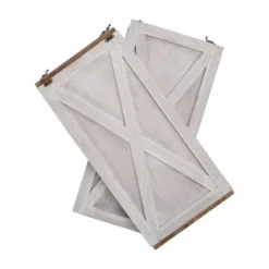 Glitzhome 22.09 In. L Washed White Wooden Tree Collar (KD) 11 Glitzhome 22.09 In. L Washed White Wooden Tree Collar (KD) -Christmas decorations shop glitzhome christmas tree skirts collars 1106203433 44 1000