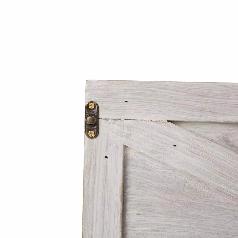 Glitzhome 22.09 In. L Washed White Wooden Tree Collar (KD) 6 Glitzhome 22.09 In. L Washed White Wooden Tree Collar (KD) - Image 6