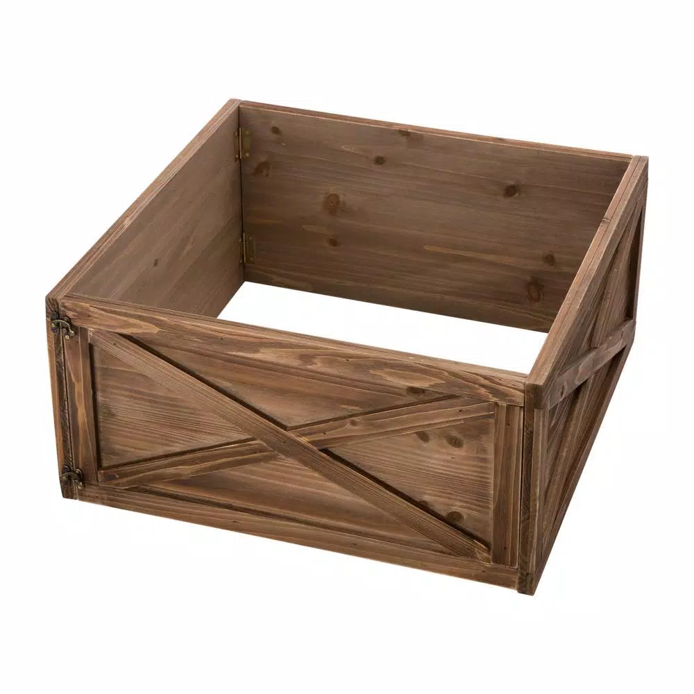 Glitzhome 22.09 In. L Natural Wooden Tree Collar (KD) 1 Glitzhome 22.09 In. L Natural Wooden Tree Collar (KD)