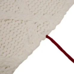 Glitzhome 52 In. D Knitted Polyester White Christmas Tree Skirt With Red Trim And Pompom 7 Glitzhome 52 In. D Knitted Polyester White Christmas Tree Skirt With Red Trim And Pompom -Christmas decorations shop glitzhome christmas tree skirts collars 1113203194 c3 1000