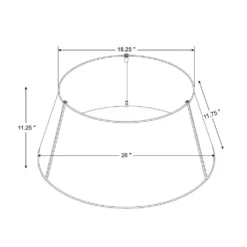 Glitzhome 26 In. Dia Golden Hammered Metal Tree Collar(KD) 12 Glitzhome 26 In. Dia Golden Hammered Metal Tree Collar(KD) -Christmas decorations shop glitzhome christmas tree skirts collars 2004600002 fa 1000