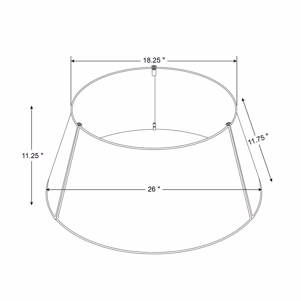 Glitzhome 26 In. Dia Golden Hammered Metal Tree Collar(KD) 6 Glitzhome 26 In. Dia Golden Hammered Metal Tree Collar(KD) - Image 6