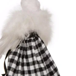 Glitzhome 12 In. H Black And White Plaid Angel Tree Top 12 Glitzhome 12 In. H Black And White Plaid Angel Tree Top -Christmas decorations shop glitzhome christmas tree toppers 1122203318 fa 1000