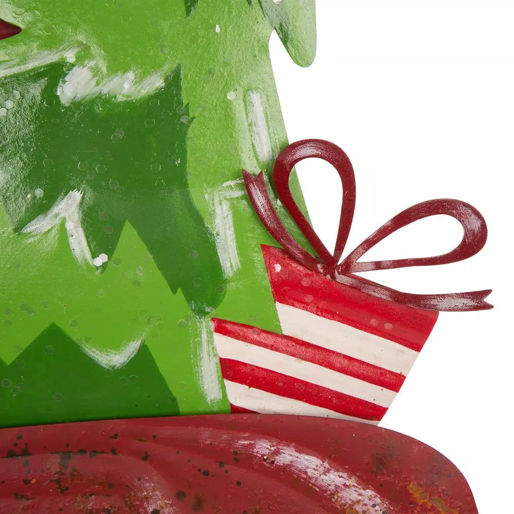 Glitzhome 31.89 In. H Rusty Metal Christmas Truck Yard Stake Or Standing Decor Or Wall Decor 4 Glitzhome 31.89 In. H Rusty Metal Christmas Truck Yard Stake Or Standing Decor Or Wall Decor - Image 4