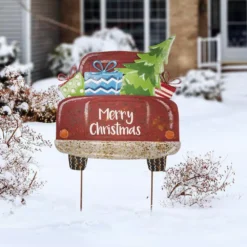 Glitzhome 31.89 In. H Rusty Metal Christmas Truck Yard Stake Or Standing Decor Or Wall Decor 15 Glitzhome 31.89 In. H Rusty Metal Christmas Truck Yard Stake Or Standing Decor Or Wall Decor -Christmas decorations shop glitzhome christmas yard decorations 1106202987 31 1000