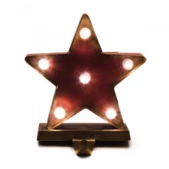 Glitzhome 8.48 In. H Marquee LED Star Stocking Holder -Christmas decorations shop glitzhome stocking holders 1107001961 c3 1000