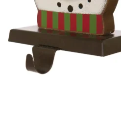 Glitzhome 6.50 In. H Wooden/Metal Snowman Head Stocking Holder -Christmas decorations shop glitzhome stocking holders 1124004095 1f 1000