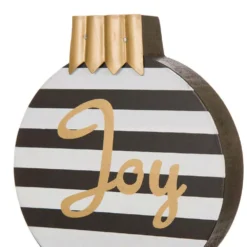 Glitzhome 6.89 In. H Wooden/Metal Striped Ornament Stocking Holder 7 Glitzhome 6.89 In. H Wooden/Metal Striped Ornament Stocking Holder -Christmas decorations shop glitzhome stocking holders 1124004097 4f 1000