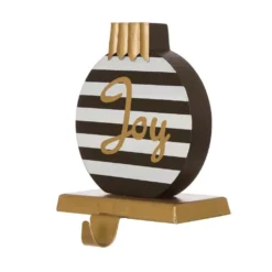 Glitzhome 6.89 In. H Wooden/Metal Striped Ornament Stocking Holder 6 Glitzhome 6.89 In. H Wooden/Metal Striped Ornament Stocking Holder -Christmas decorations shop glitzhome stocking holders 1124004097 c3 1000
