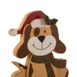 Glitzhome 7.76 In. H Wooden Metal Christmas Stocking Holder Dog -Christmas decorations shop glitzhome stocking holders 1124202626 4f 1000