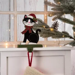 Glitzhome 7.76 In. H Wooden Metal Christmas Stocking Holder Cat 13 Glitzhome 7.76 In. H Wooden Metal Christmas Stocking Holder Cat -Christmas decorations shop glitzhome stocking holders 1124202627 31 1000