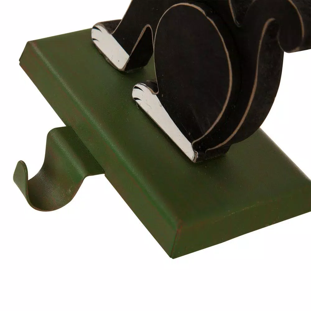 Glitzhome 7.76 In. H Wooden Metal Christmas Stocking Holder Cat 5 Glitzhome 7.76 In. H Wooden Metal Christmas Stocking Holder Cat - Image 5