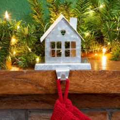 Glitzhome 6.00 In. H Galvanized House Stocking Holder 13 Glitzhome 6.00 In. H Galvanized House Stocking Holder -Christmas decorations shop glitzhome stocking holders 1124203415 31 1000