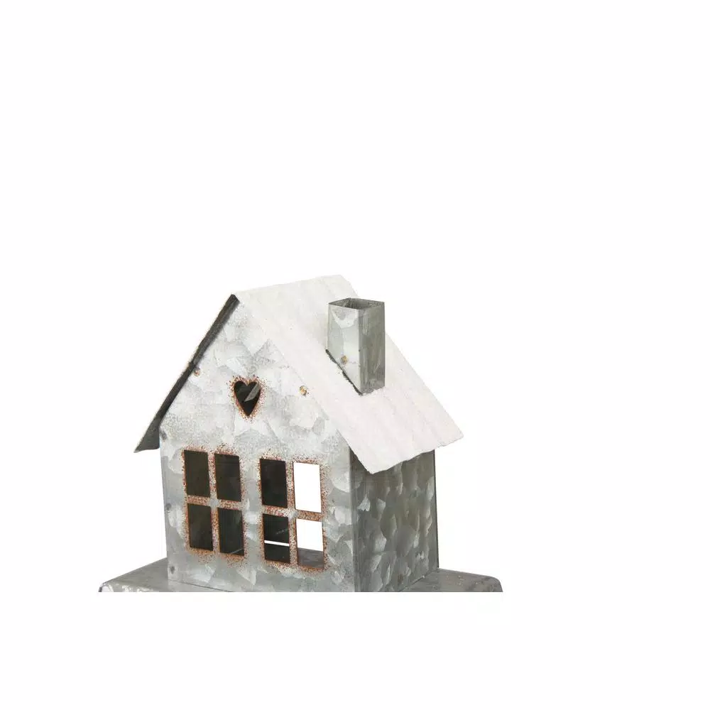 Glitzhome 6.00 In. H Galvanized House Stocking Holder 3 Glitzhome 6.00 In. H Galvanized House Stocking Holder - Image 3