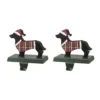 Glitzhome Wooden/Metal Dachshund Stocking Holder (Set Of 2)