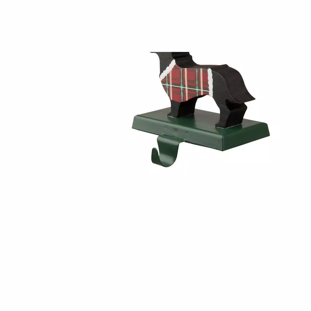 Glitzhome Wooden/Metal Dachshund Stocking Holder (Set Of 2) 2 Glitzhome Wooden/Metal Dachshund Stocking Holder (Set Of 2) - Image 2