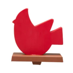 Glitzhome 6.3 In. L Wooden/Metal Cardinal Stocking Holder -Christmas decorations shop glitzhome stocking holders 2005000018 4f 1000