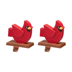 Glitzhome Wooden/Metal Cardinal Stocking Holder (2-Pack) 6 Glitzhome Wooden/Metal Cardinal Stocking Holder (2-Pack) -Christmas decorations shop glitzhome stocking holders 2005000020 c3 1000