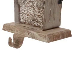 Glitzhome 7.50 In. H Marquee LED Wooden/Metal Giftbox Stocking Holder 12 Glitzhome 7.50 In. H Marquee LED Wooden/Metal Giftbox Stocking Holder -Christmas decorations shop glitzhome stocking holders gh1124202578 44 1000