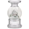 Haute Decor 7.5 In. Log Cabin Snowburst Animated Snow Globe Candleholder Log Cabin